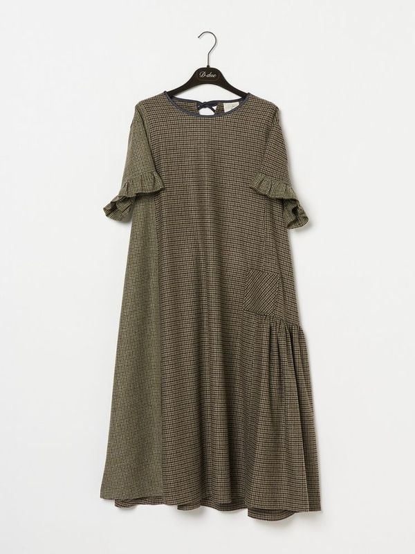 Magic Box Houndstooth Gather ワンピース