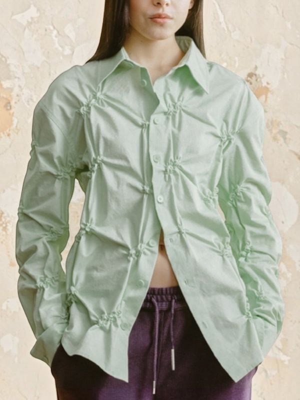 《PONDER.ER》ATTIRE SMOCKED シャツ