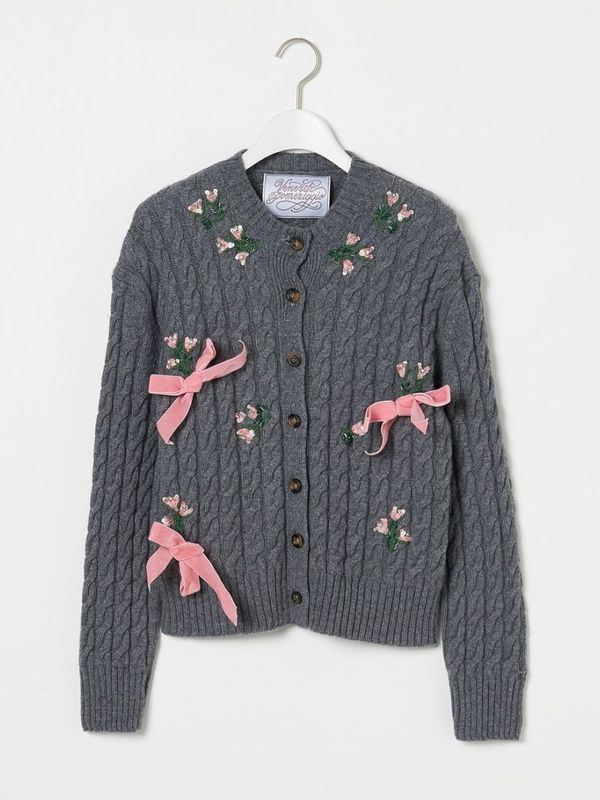 《Venerdi Pomeriggio》Embroidered Cardigan カーディガン