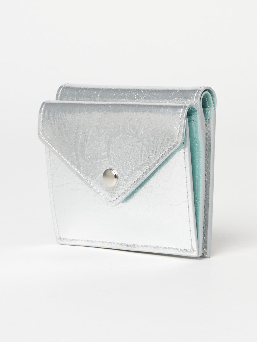 《FIORAIA》ミニウォレット METALLO silver