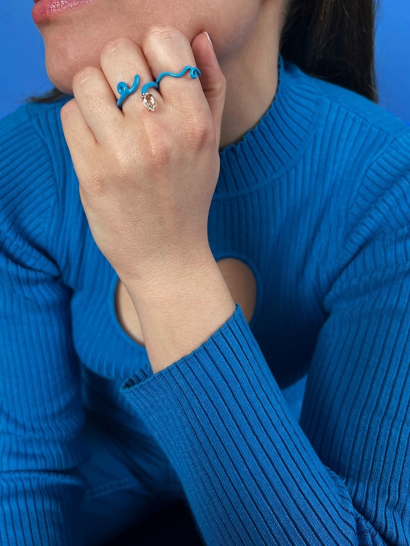 【試着のみ】ベアボンジャスカ BABY VINE TENDRIL RING BABY VINE TENDRIL RING IN WHITE – TJE