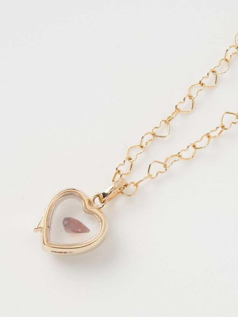 ペンダントトップ ハート型S（ファセットカット有）（ネックレス