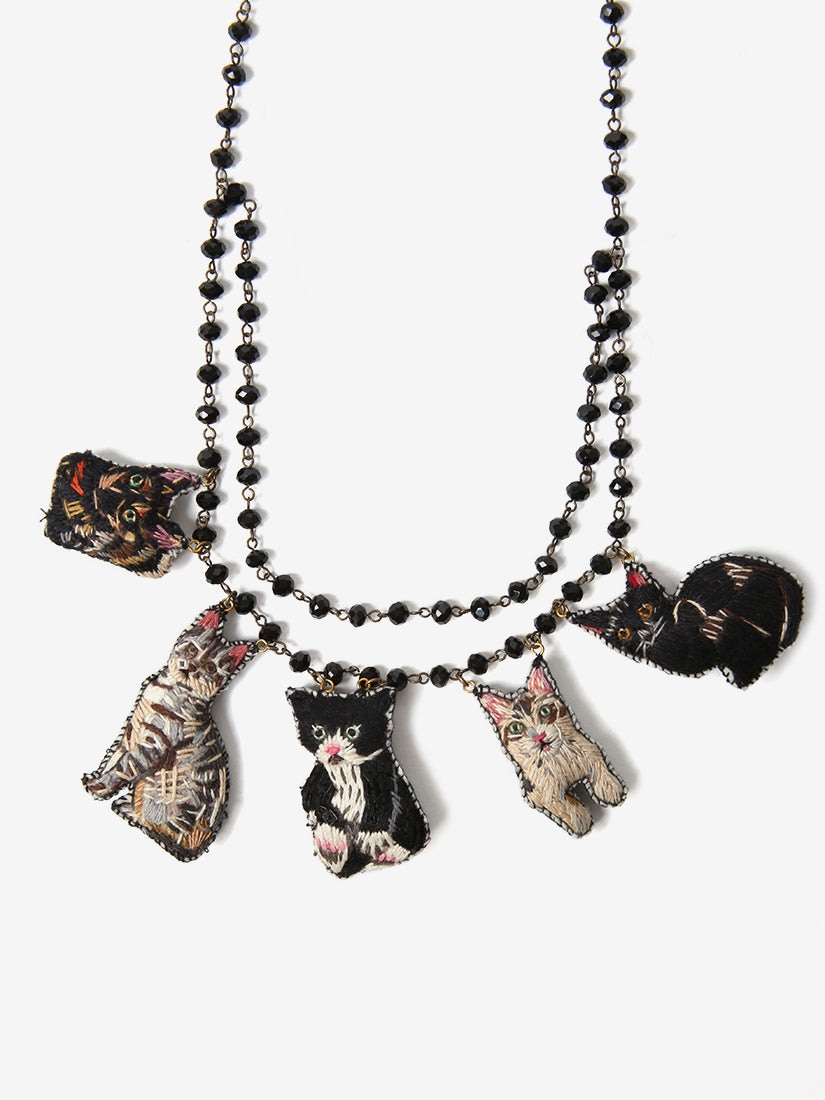 H.P.FRANCE購入　ネコ　オーナメント4個セット売り full of cats black ネックレス（ネックレス）｜H.P.FRANCE公式サイト