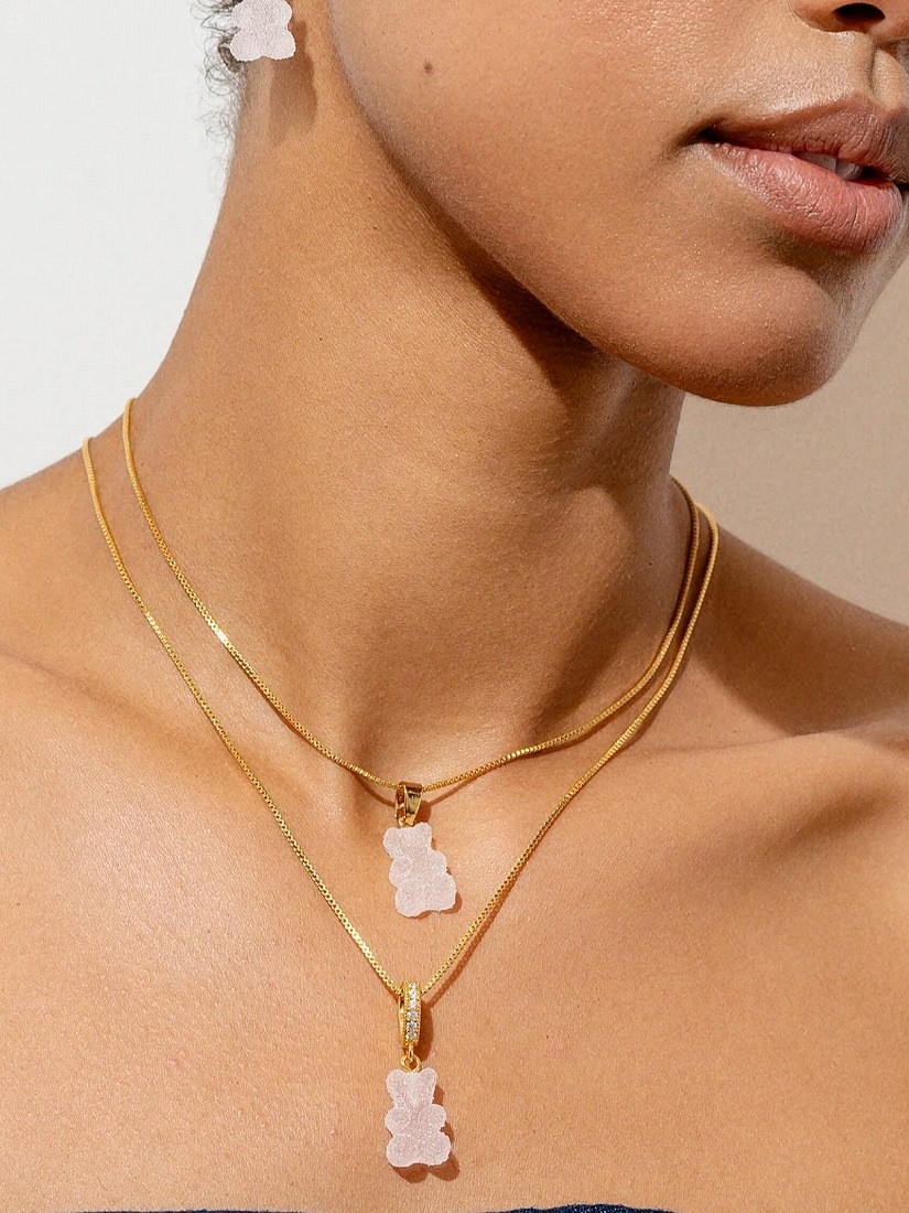 Crystal Haze Jewelry】Fizzy Nostalgia bear チャーム - Pave