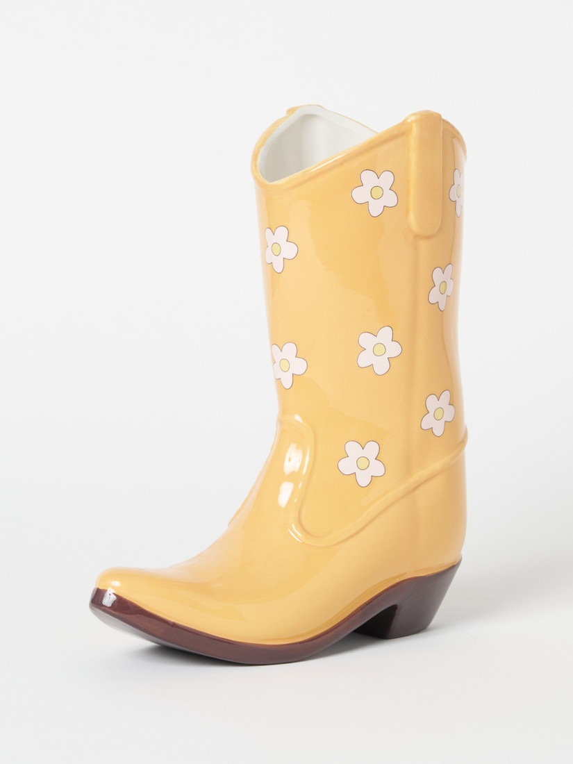 DOIY》フラワーベース Rodeo Cowboy Boot Yellow（花瓶）｜H.P.FRANCE