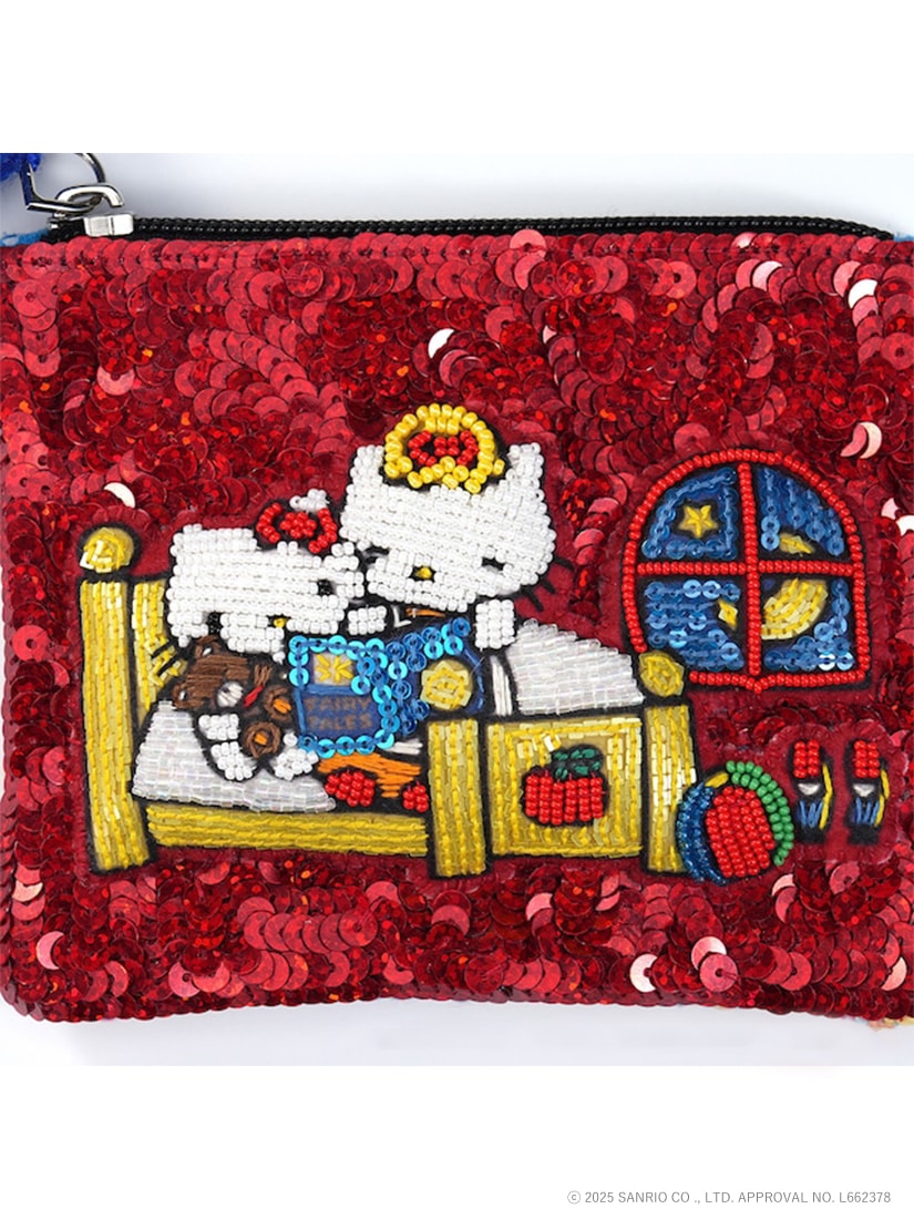 tamaoworld×ハローキティ コラボレーション｜スパンコール刺繍ポーチ