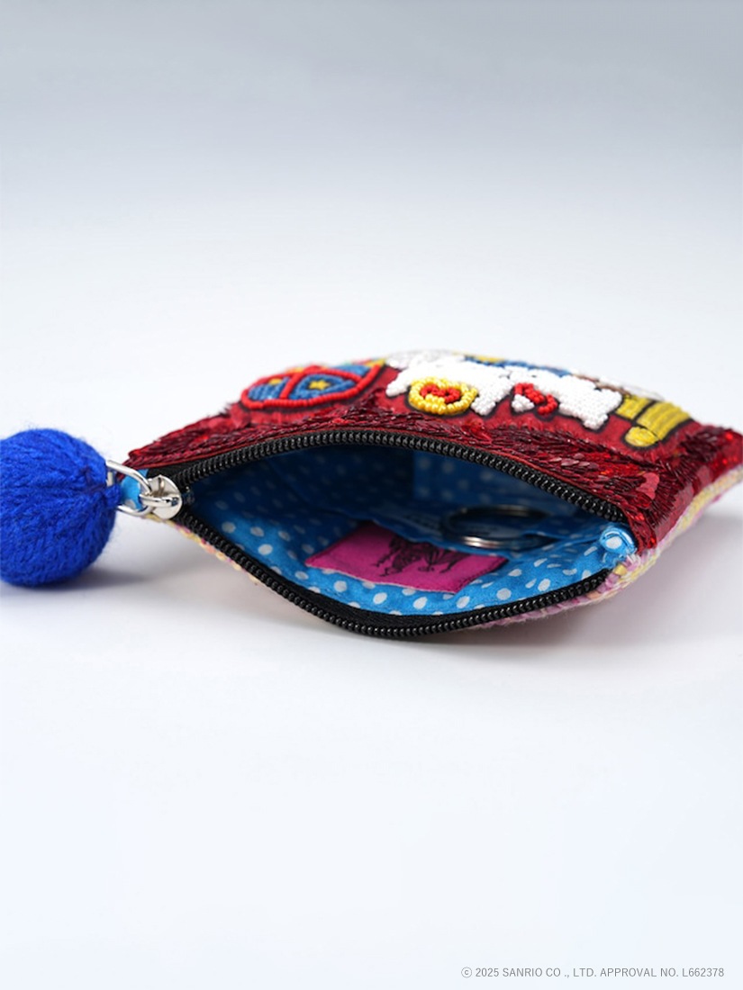 tamaoworld×ハローキティ コラボレーション｜スパンコール刺繍ポーチ