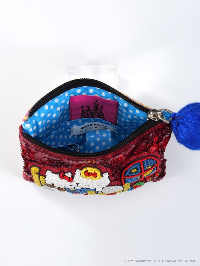 tamaoworld×ハローキティ コラボレーション｜スパンコール刺繍ポーチ