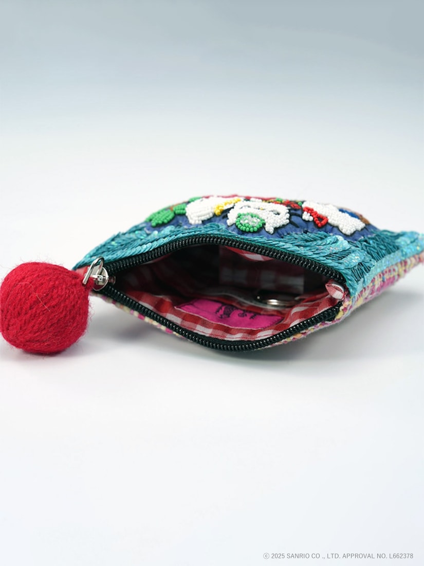 tamaoworld×ハローキティ コラボレーション｜スパンコール刺繍ポーチ