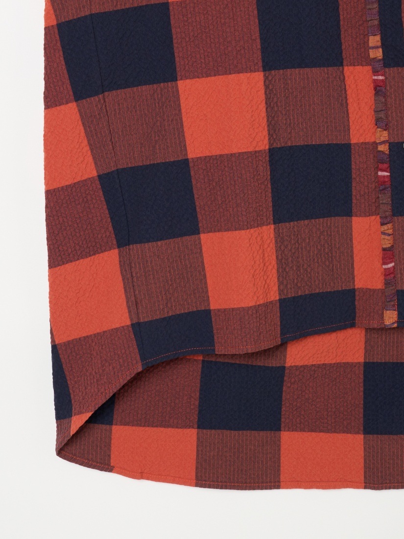Textured Check Long シャツ（ブラウス）｜H.P.FRANCE公式サイト