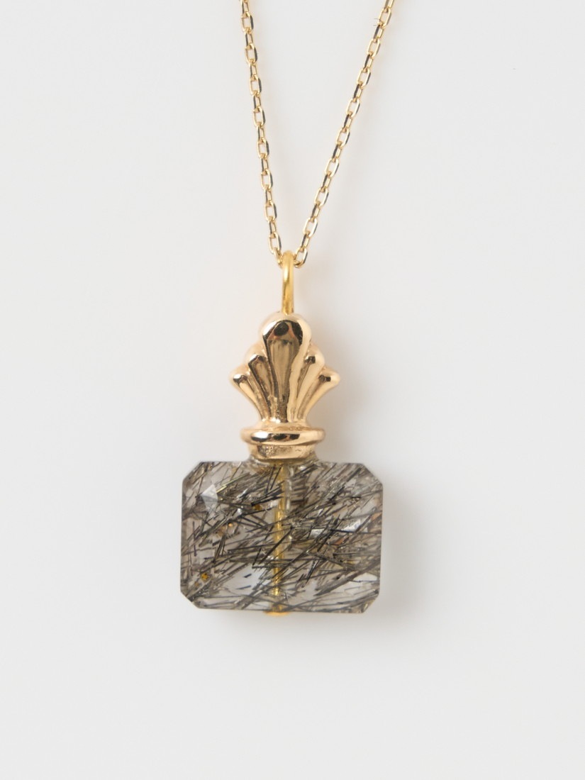 1点もの】《AcuteAccent》perfume bottle necklace トルマリンクォーツ