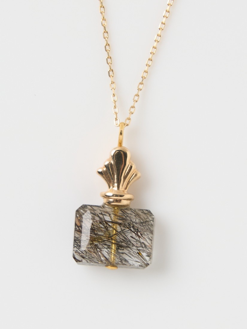 1点もの】《AcuteAccent》perfume bottle necklace トルマリンクォーツ