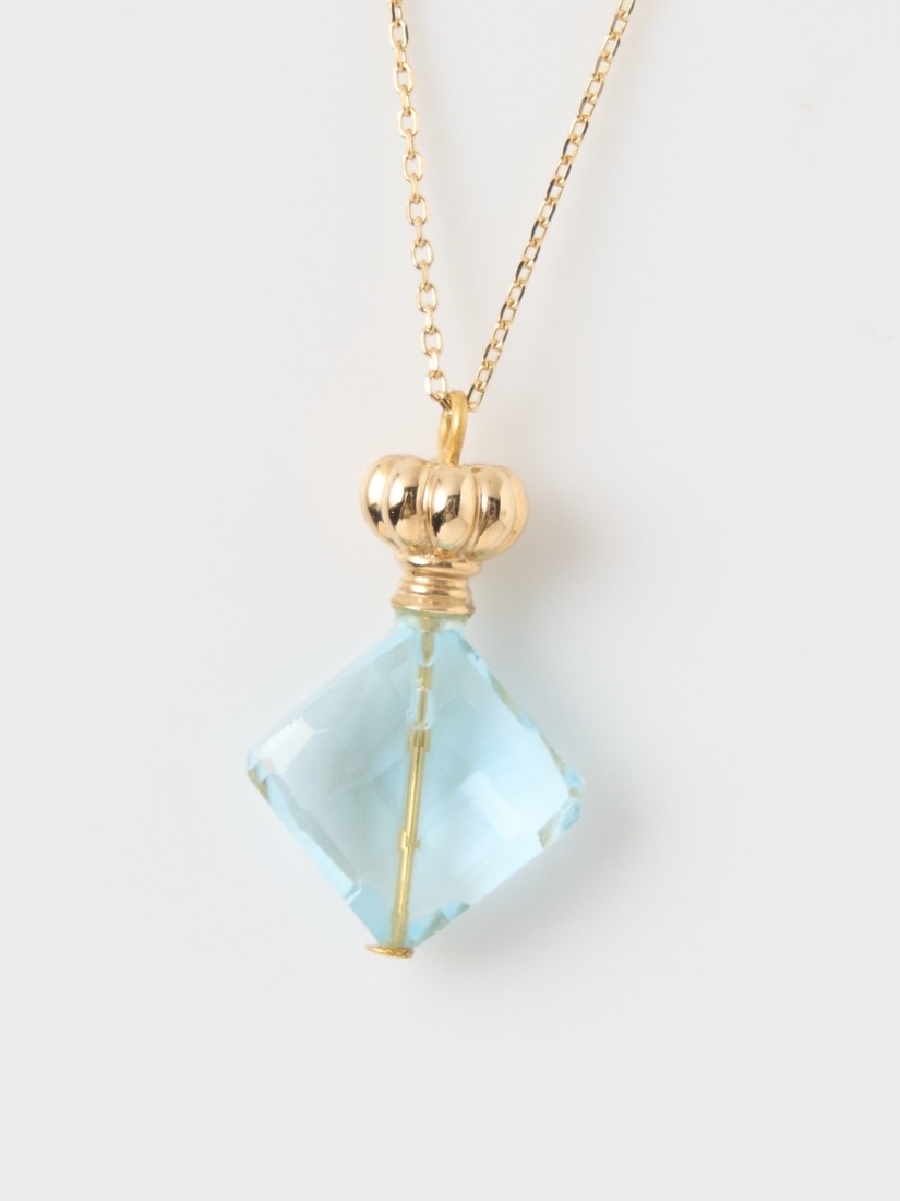  Ice Necklace — 圧倒的な存在感(専用商品) 1点もの】《AcuteAccent》perfume bottle necklace ブルートパーズ