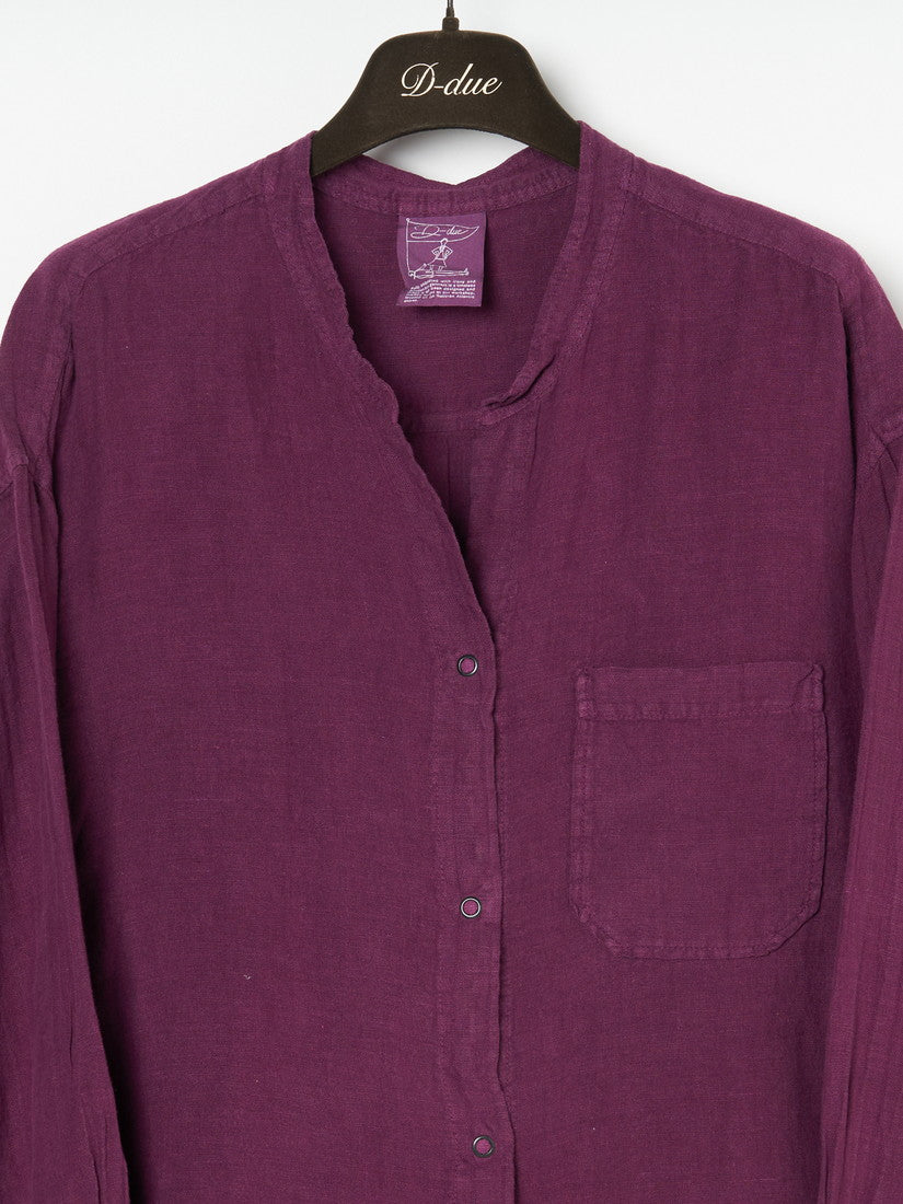 Lavender washed Linen ブラウス