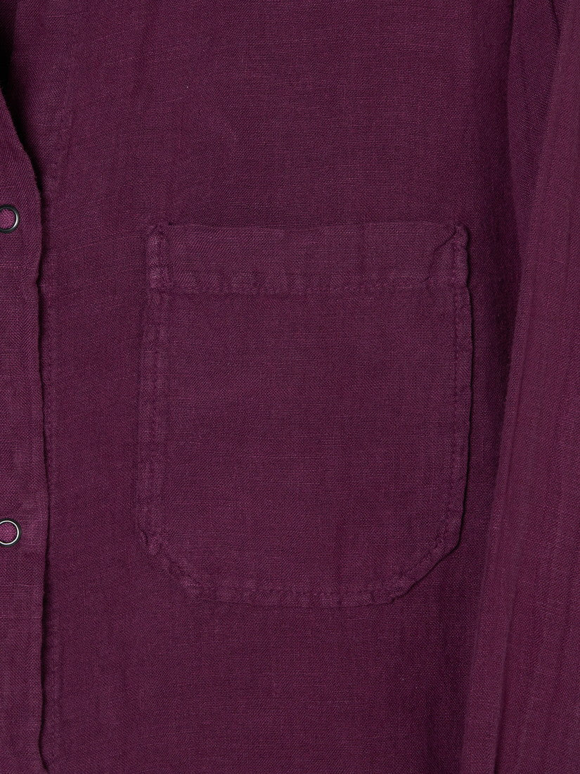 Lavender washed Linen ブラウス