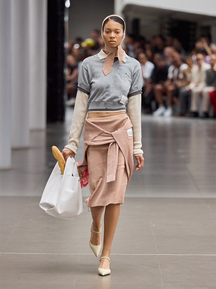 MIHARA YASUHIRO》GLITTER KNIT INSIDE OUT スカート（スカート