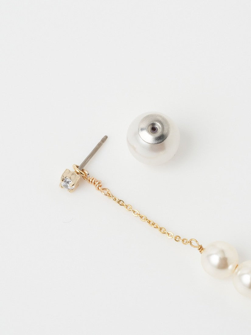 3 pearls chain ピアス (short)（片耳用）（ピアス）｜H.P.FRANCE公式