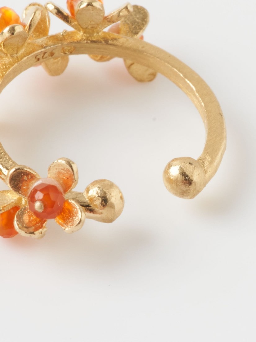 カーネリアンのお花のバングル アクセサリー カーネリアンのお花のバングル