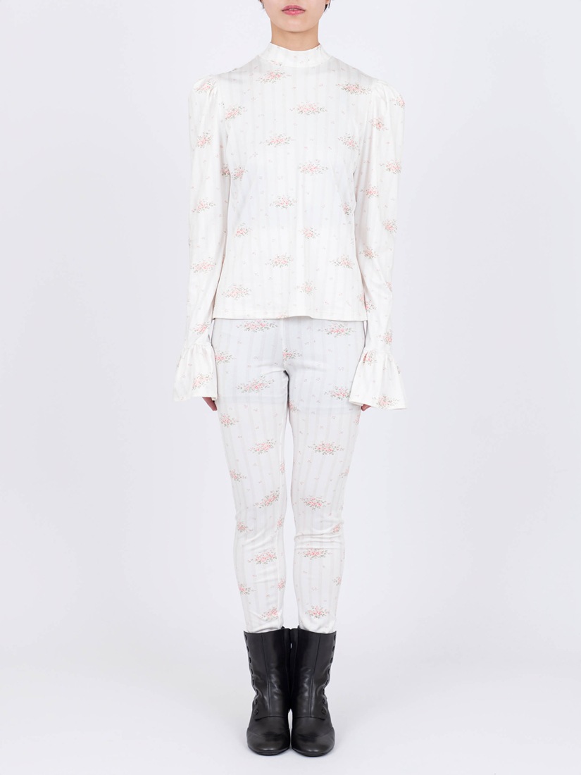 《VIVIANO》 Printed Puff トップス