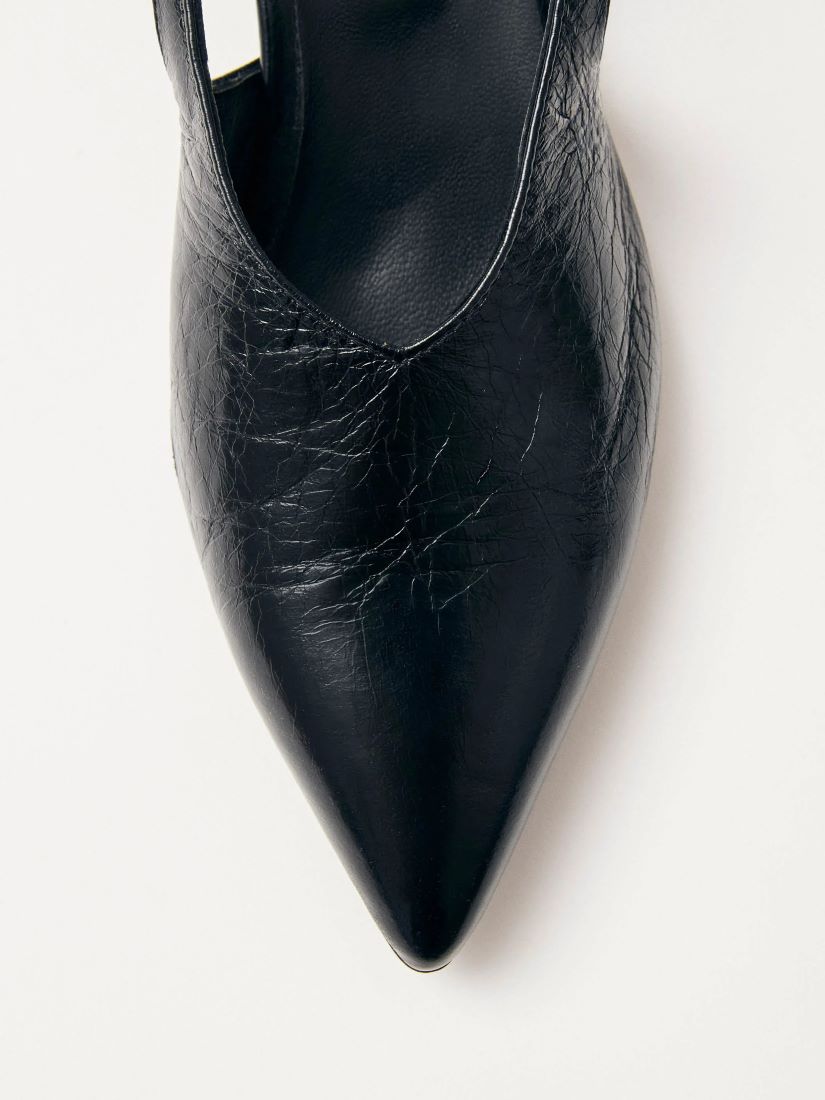 Eros Black Leather Mules
