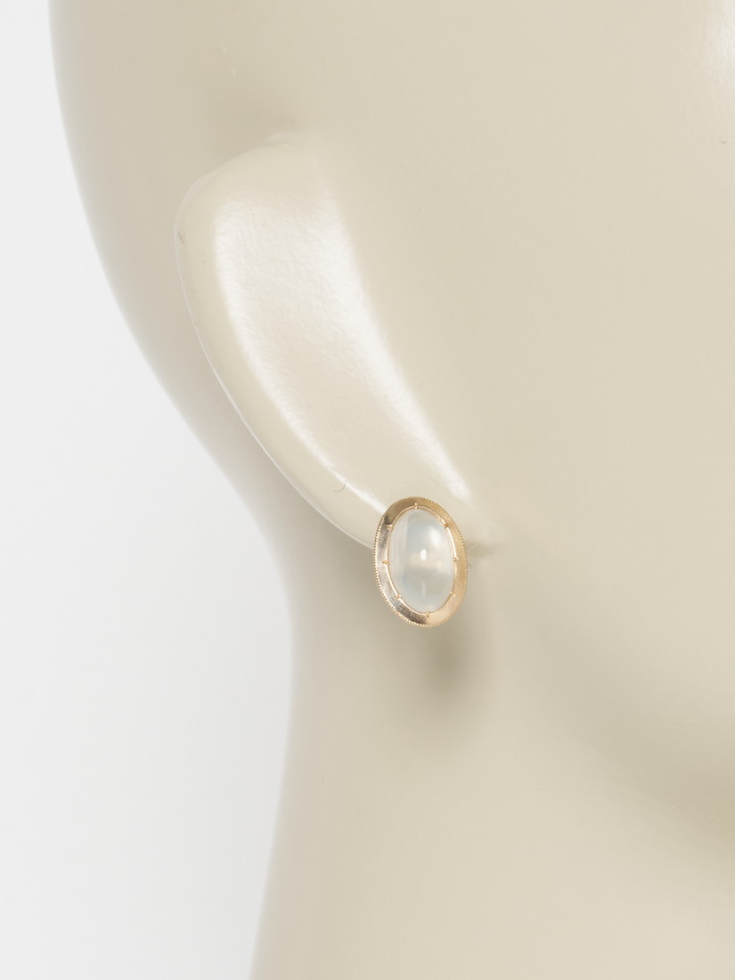 tatsuonagahata 片耳ピアス 一点もの】《tatsuo nagahata》ピアス ムーンストーン（片耳）（ピアス