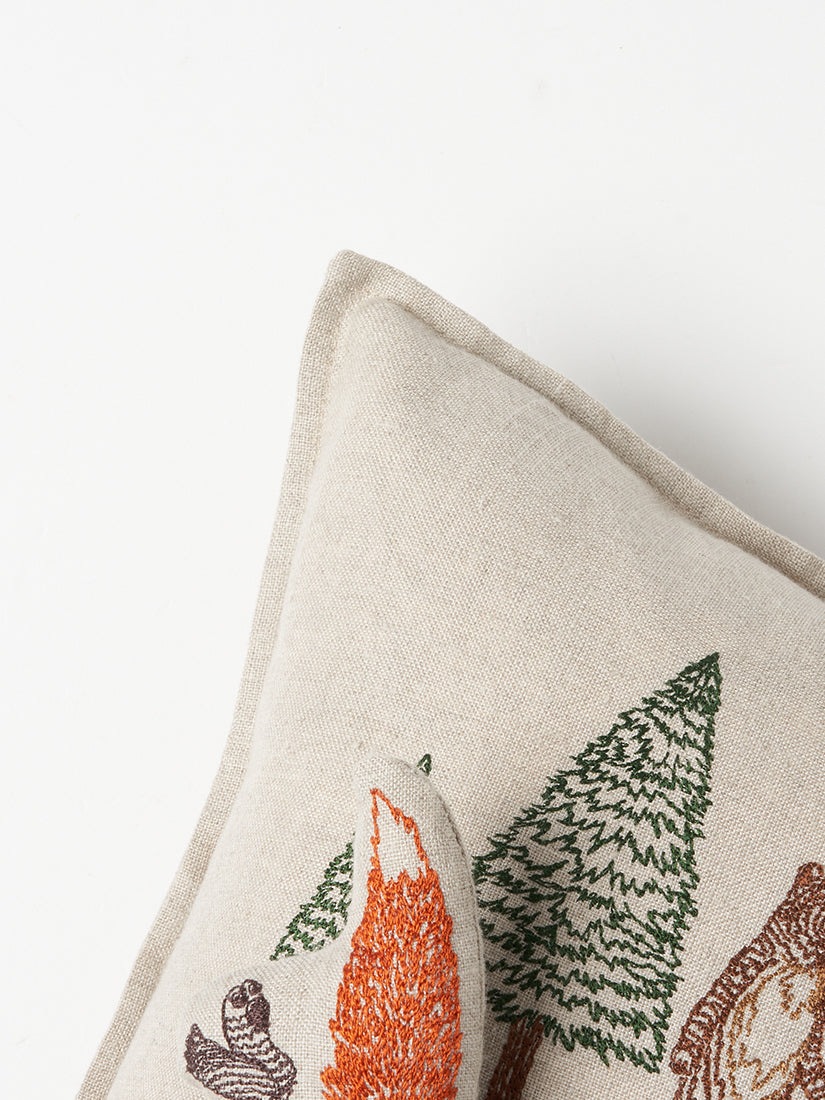 Holiday｜ポケットクッションカバー 30x30 Winter Foxes（クッション 