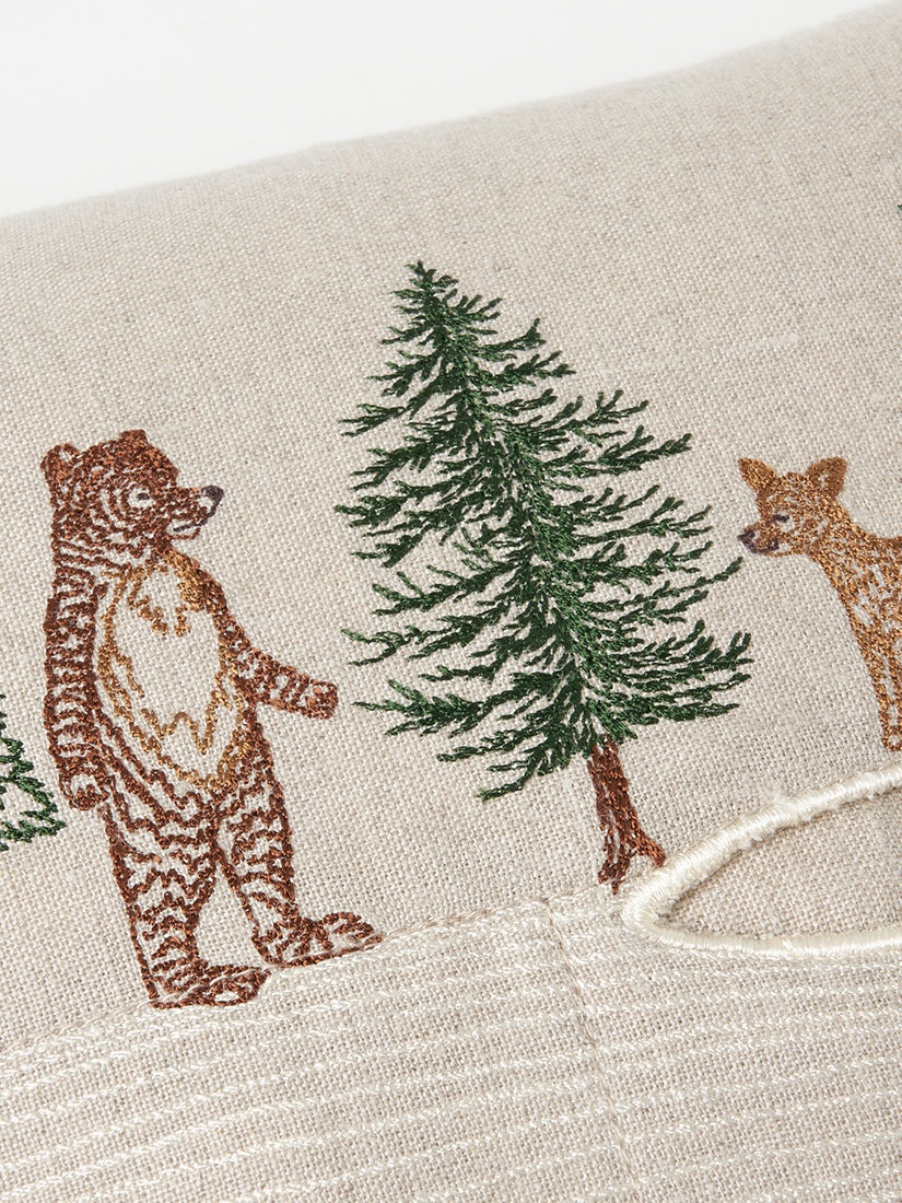 Holiday｜ポケットクッションカバー 30x30 Winter Foxes（クッション