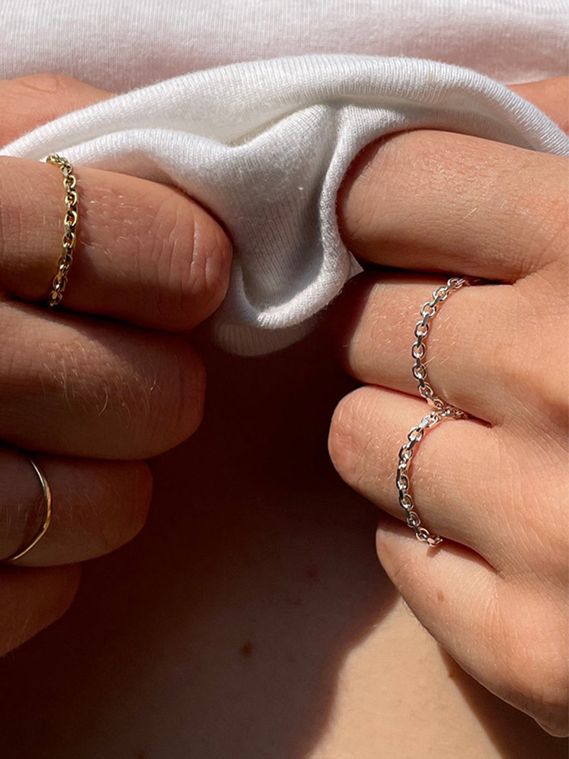 K18×シルバーコンビチェーンリング　カフカ　　アッシュペーフランス購入品 リング Chain ring silver（リング）｜H.P.FRANCE公式サイト