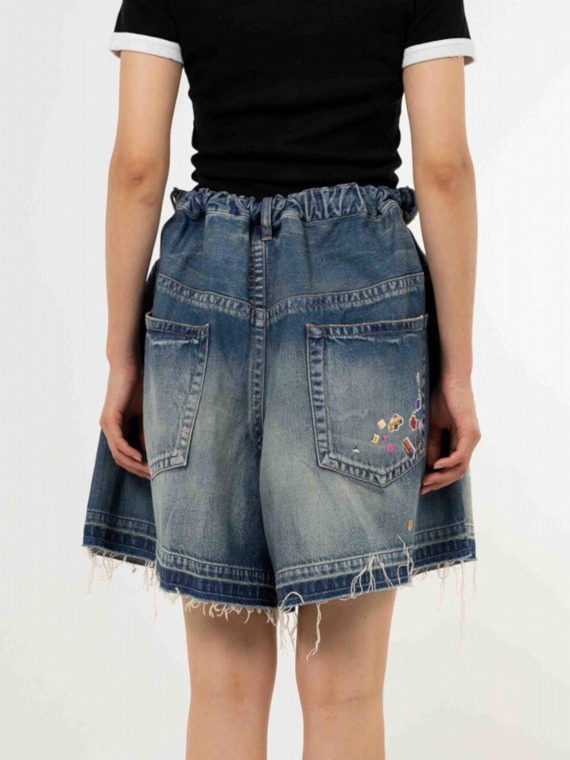 デニムパンツ STICKER GATHER ショートパンツ（ショーツ）｜H.P.FRANCE 