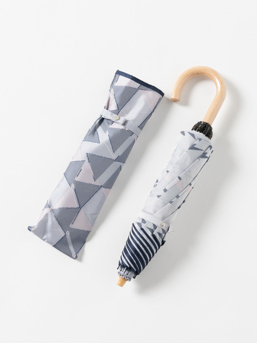 《槙田商店》折りたたみ傘 fusion RIBBON gray