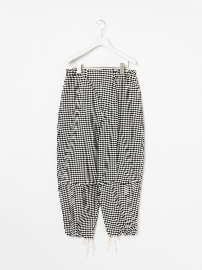 コットンシルクギンガムチェック ワークパンツ（パンツ）｜H.P.FRANCE