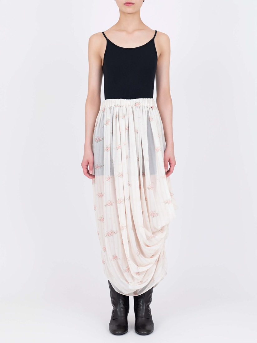 《VIVIANO》 Printed Drape スカート
