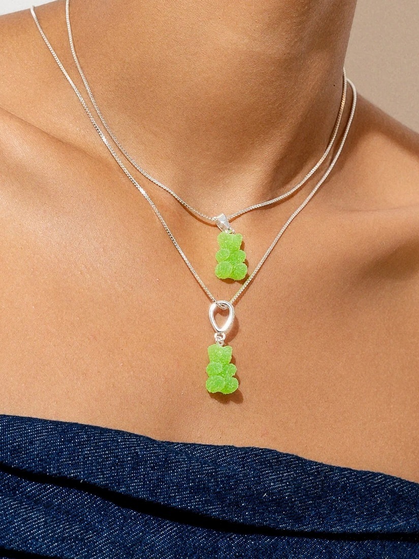 Crystal Haze Jewelry】Fizzy Nostalgia bear チャーム - Pave