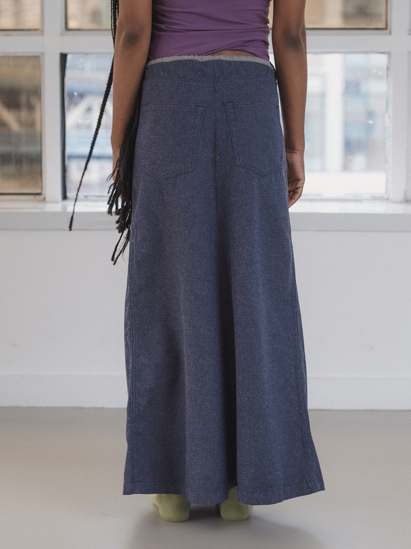 baserange スカート BASERANGE（ベースレンジ） ロングスカート BRIG SKIRT SKBR RIB 000