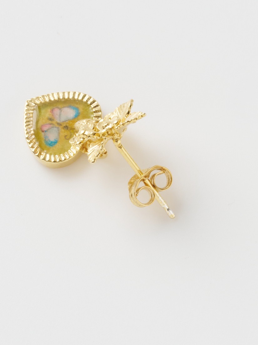 限定商品/一点もの】《Manom Jewellery》ピアス Butterfly Strawberry 