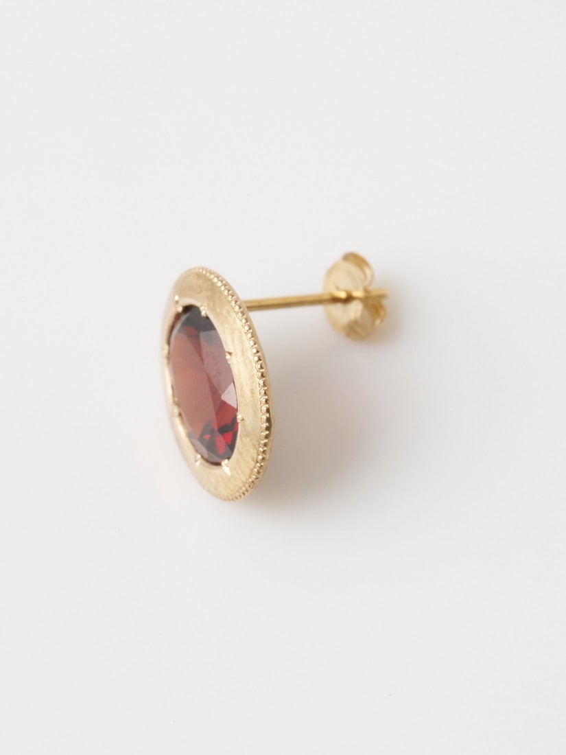 一点もの】《tatsuo nagahata》ピアス ガーネット（片耳）（ピアス
