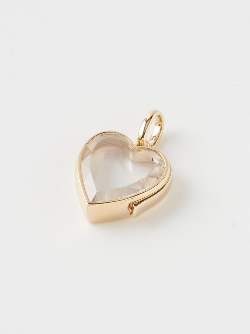 ペンダントトップ ハート型M（ファセットカット有）（ネックレス