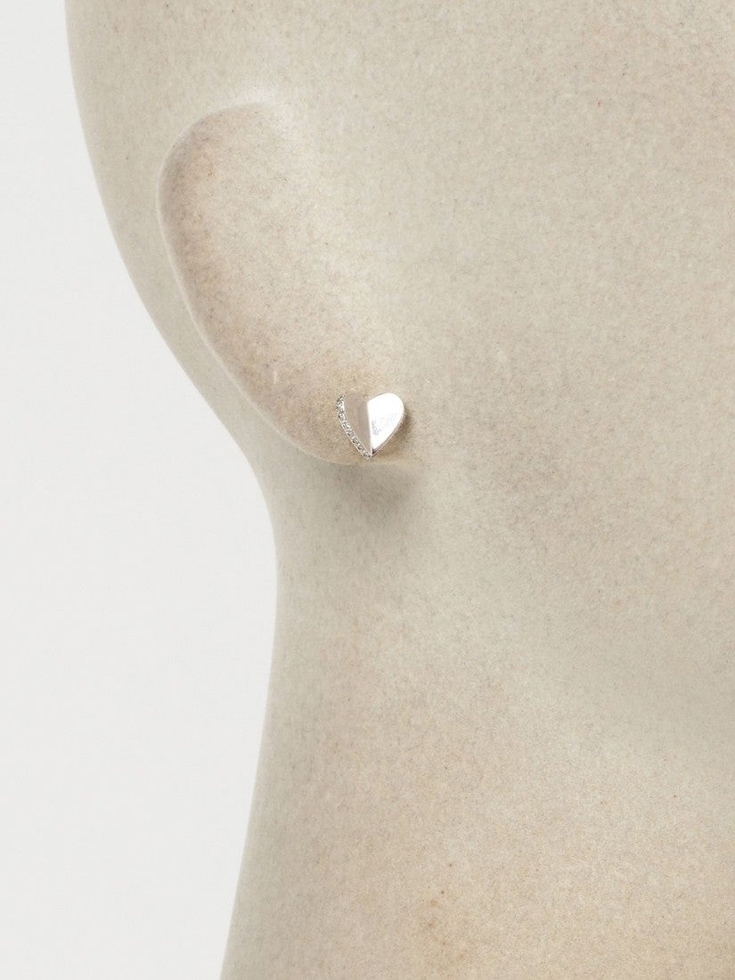 Tiny heart line stone ピアス （片耳用）（ピアス）｜H.P.