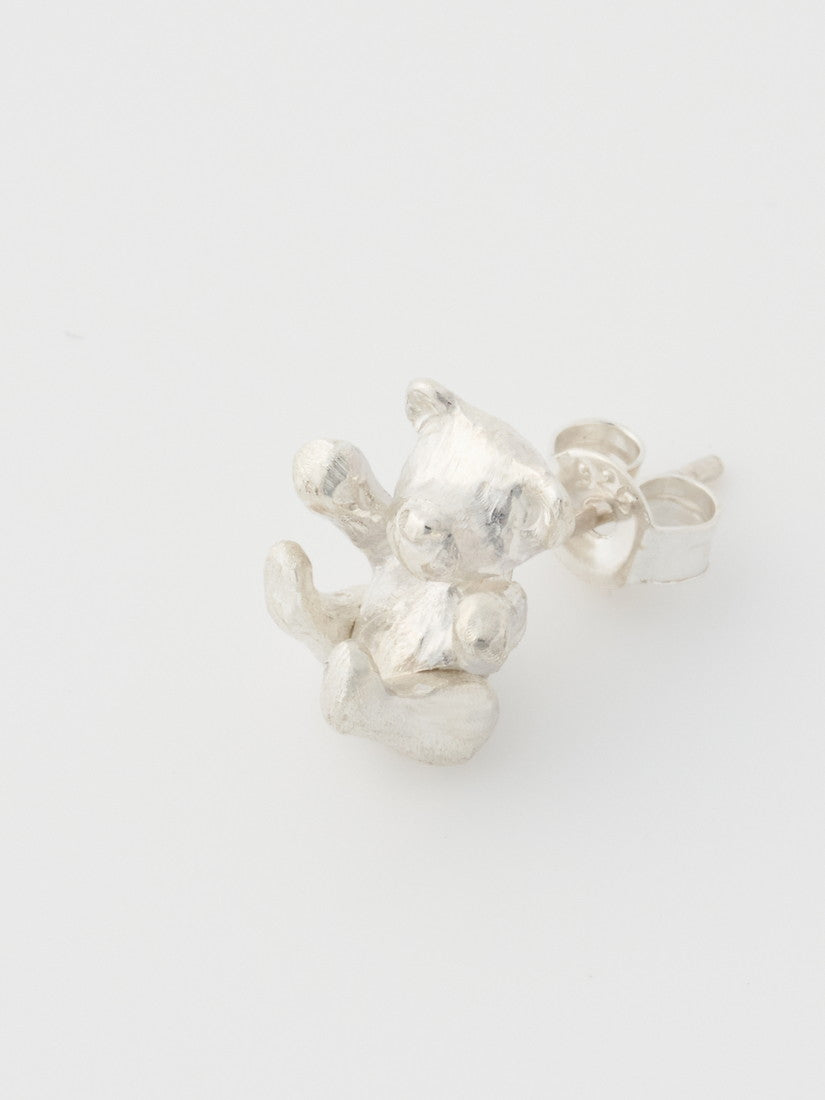 大人気　アッシュペーフランス　片耳用ピアス Hoop heart ピアス small / silver (片耳用)（ピアス）｜H.P.