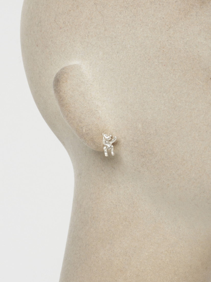 大人気　アッシュペーフランス　片耳用ピアス Hoop heart ピアス small / silver (片耳用)（ピアス）｜H.P.