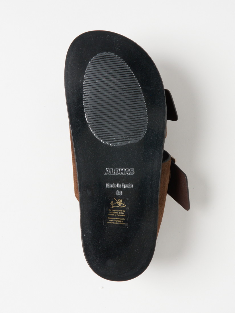 Alba Suede Brown Leather Sandals（サンダル）｜H.P.FRANCE公式サイト