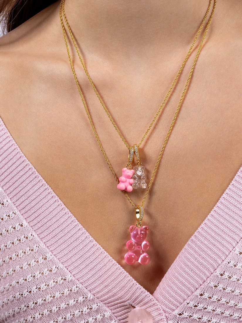 Crystal Haze Jewelry》Mega Nostalgia bear チャーム - Pave