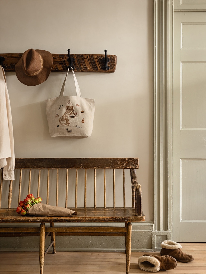 限定商品】トートバッグ Puppy in Basket（バッグその他）｜H.P.FRANCE