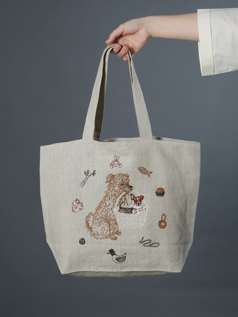 限定商品】トートバッグ Puppy in Basket（バッグその他）｜H.P.FRANCE