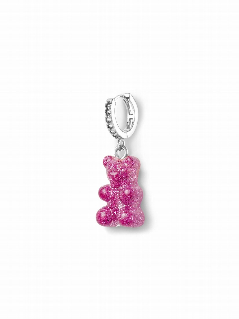Crystal Haze Jewelry】Nostalgia bear ピアス(片耳用) - SV（ピアス