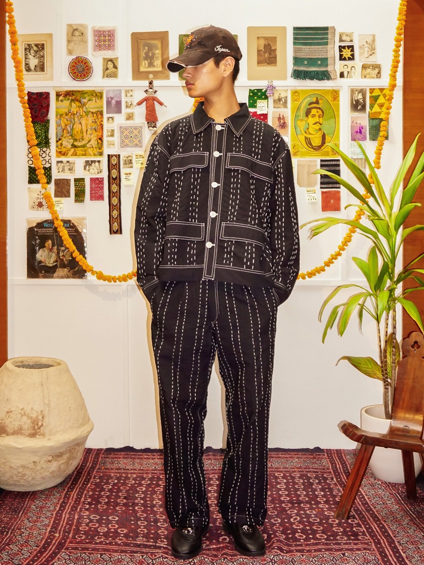 HINDOSTAN ARCHIVE》BLACK KANTHA パンツ（パンツ）｜H.P.FRANCE公式サイト