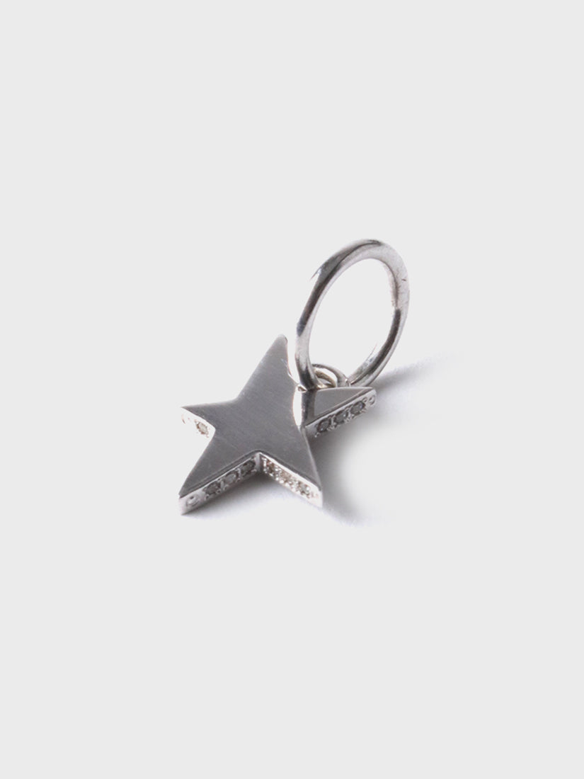Tiny star line stone チャーム silver (cubic zirconia)