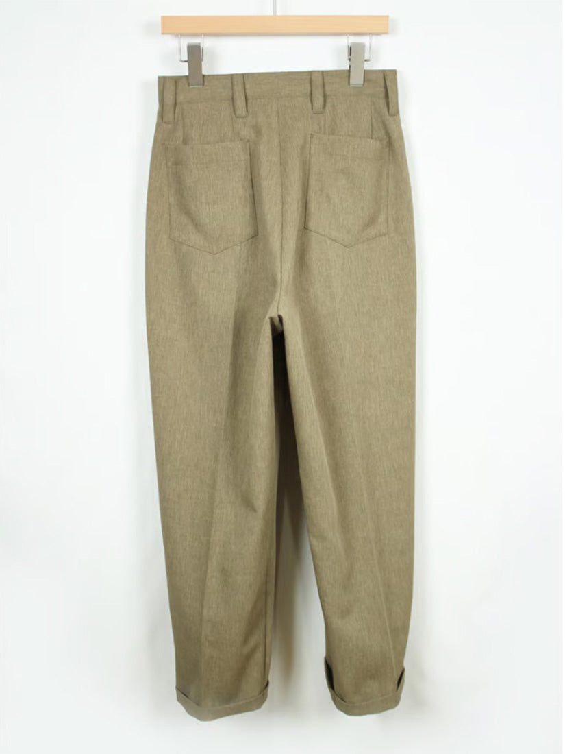 khaki pleat パンツ W