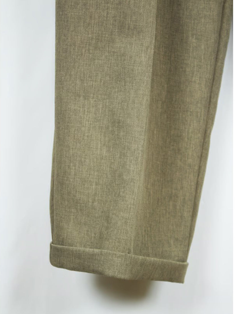 khaki pleat パンツ W