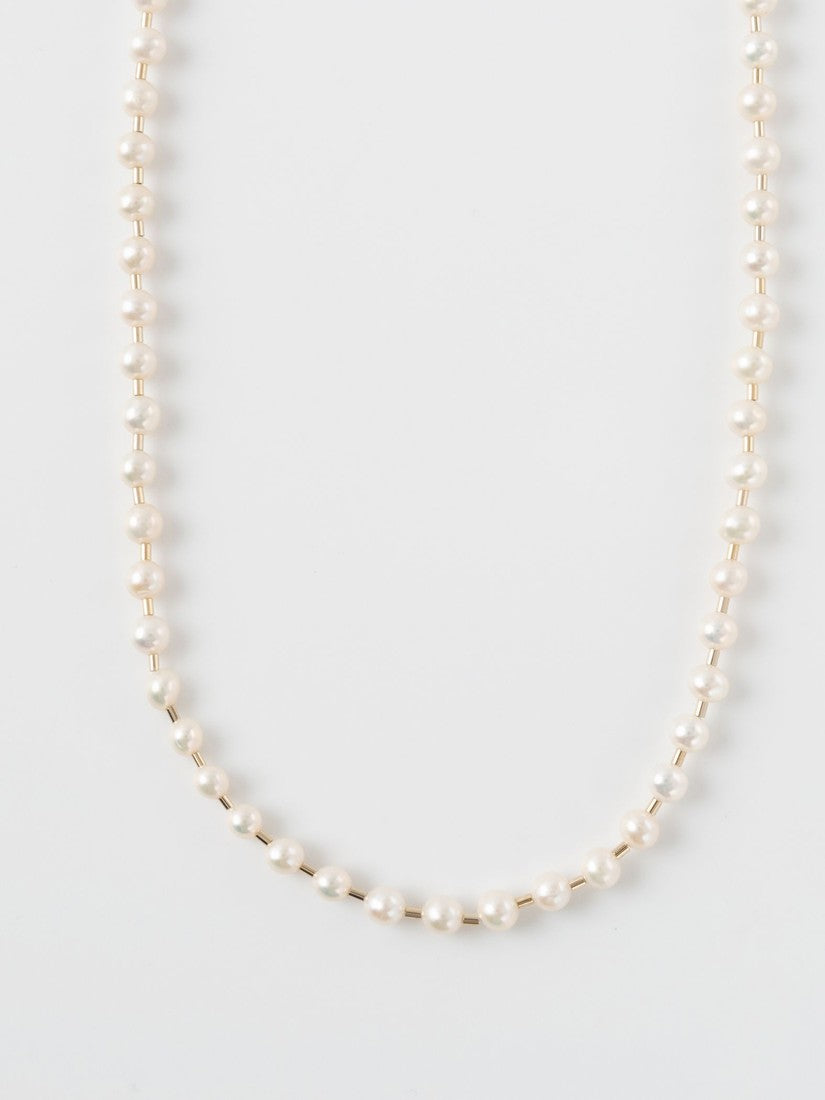 Pearl ball chain ネックレス(43cm)（ネックレス）｜H.P.FRANCE公式サイト